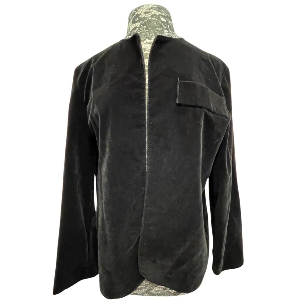 Vintage Blair Blazer M Black Velvet Women's Lightweight Retro Classic Mod Career